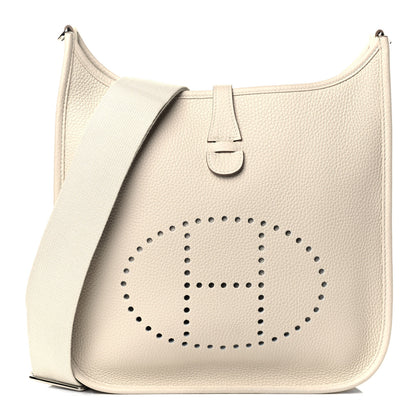 Hermes Taurillon Clemence Evelyne III PM Craie 1 of 4