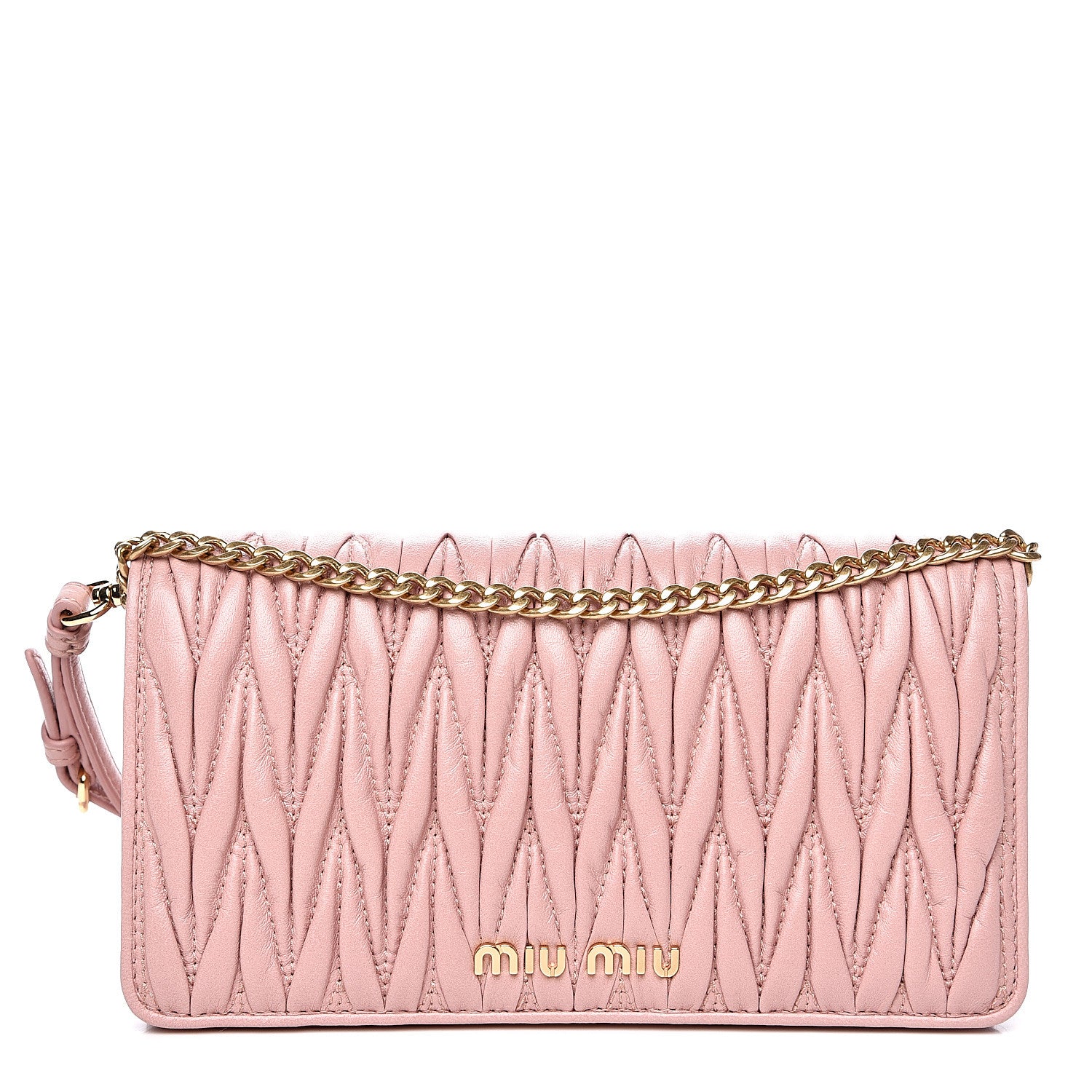 Miu Miu Nappa Matelasse Chain Crossbody Bag Orchidea 1 of 8