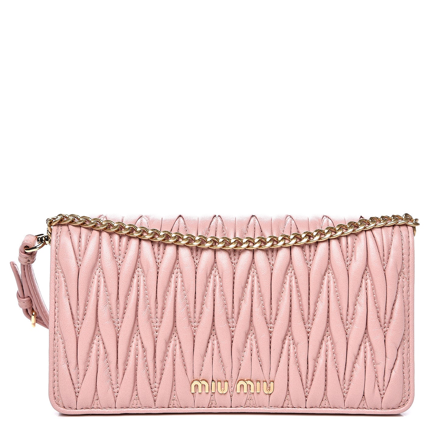 Nappa Matelasse Chain Crossbody Bag Orchidea
