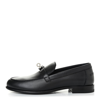 Hermes Calfskin Womens Destin Loafer 38 Black 1 of 4