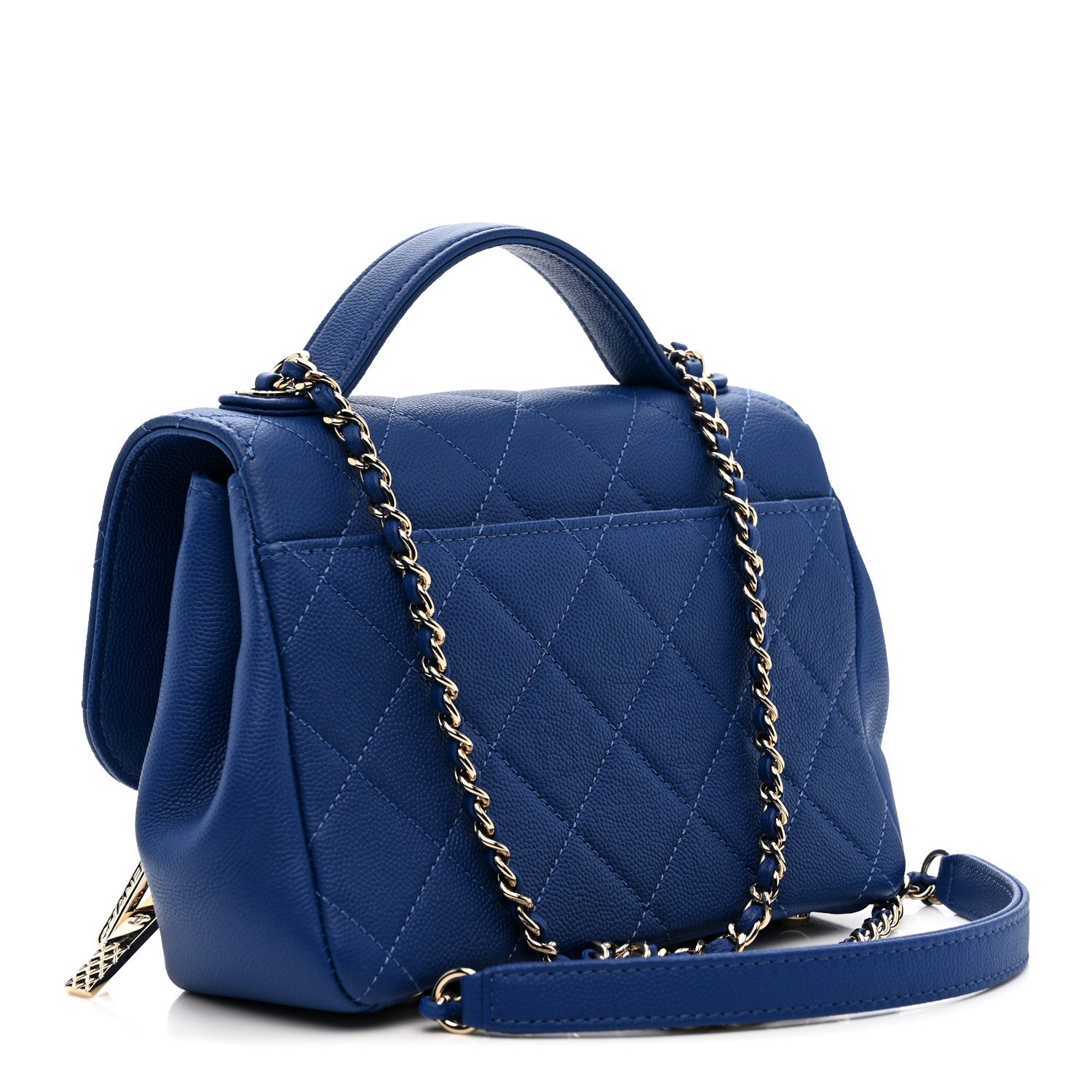 Chanel Caviar Quilted Small Business Affinity Flap Dark Blue 2 of 10