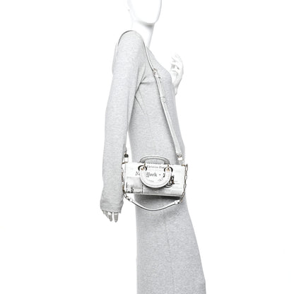 Christian Dior Calfskin Newspaper Printed Small Lady D-Joy Black White 2 of 12