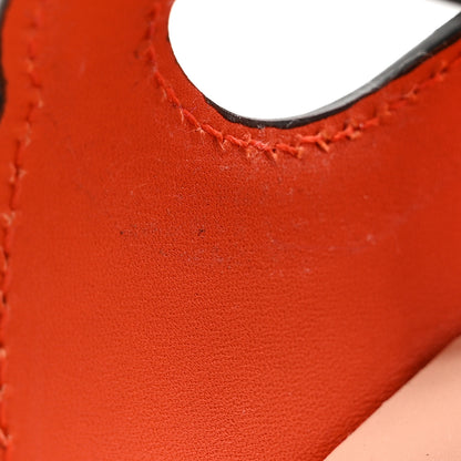Gucci Cosmos Softy Calfskin Interlocking G Cut Out Slide Sandals 38.5 Deep Orange 6 of 11