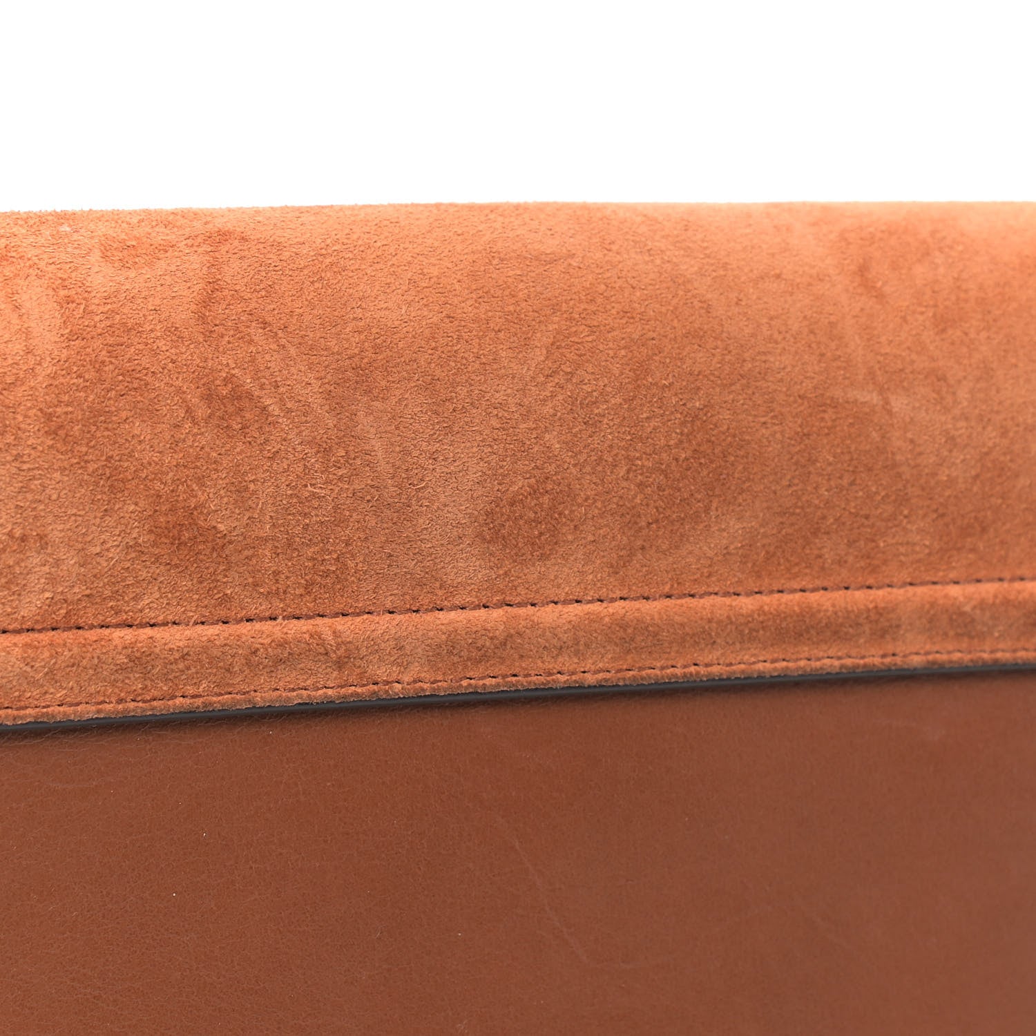 Chloe Suede Calfskin Small Faye Shoulder Bag Tobacco 7 of 9