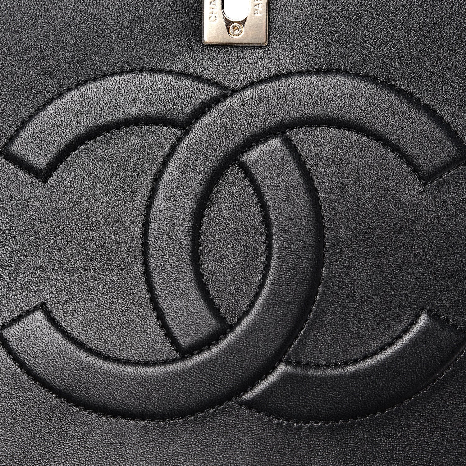 Chanel Lambskin Chevron Quilted Flap Black 9 of 13