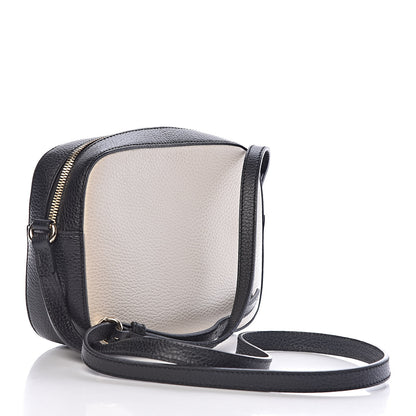 Gucci Dollar Calfskin Bi-Color Small Soho Disco Bag Mystic White Black 3 of 14