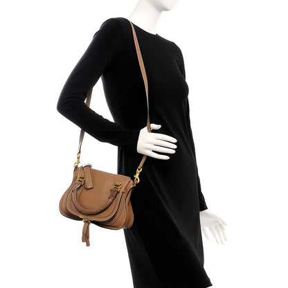 Chloe Grained Calfskin Mini Marcie Satchel Nut 2 of 9