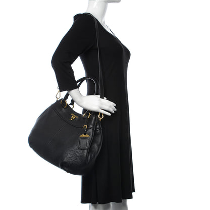 Prada Vitello Daino Shoulder Bag Black 2 of 9