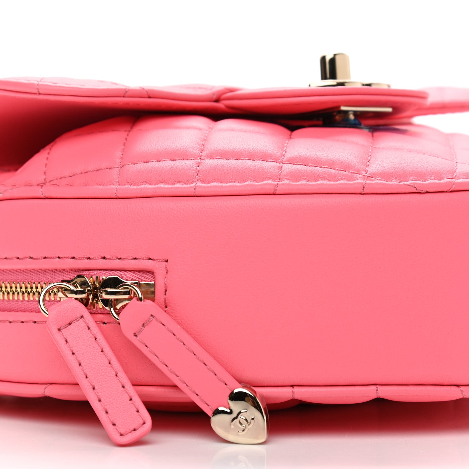 Chanel Lambskin Quilted CC In Love Heart Bag Pink 5 of 11