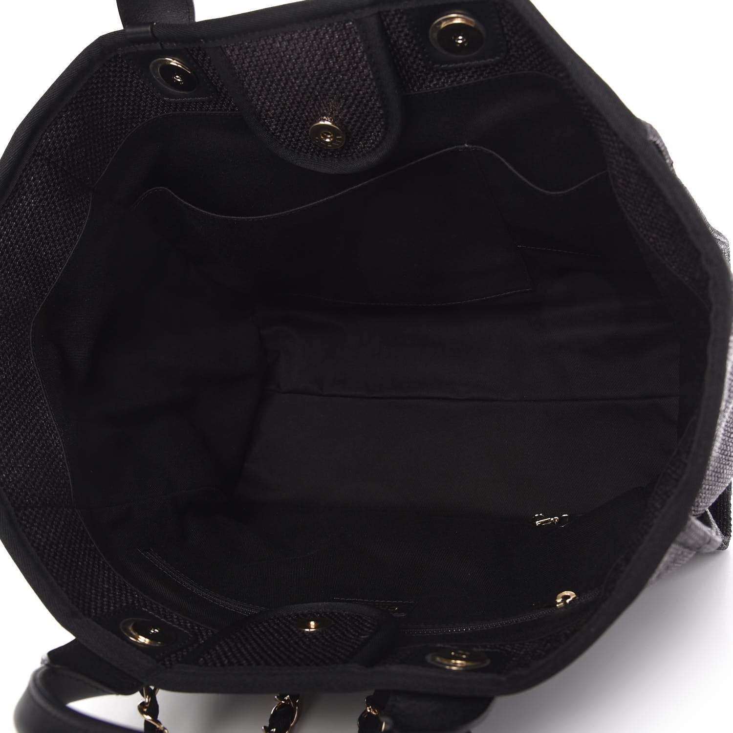 Chanel Woven Straw Raffia Medium Deauville Tote Black 5 of 10