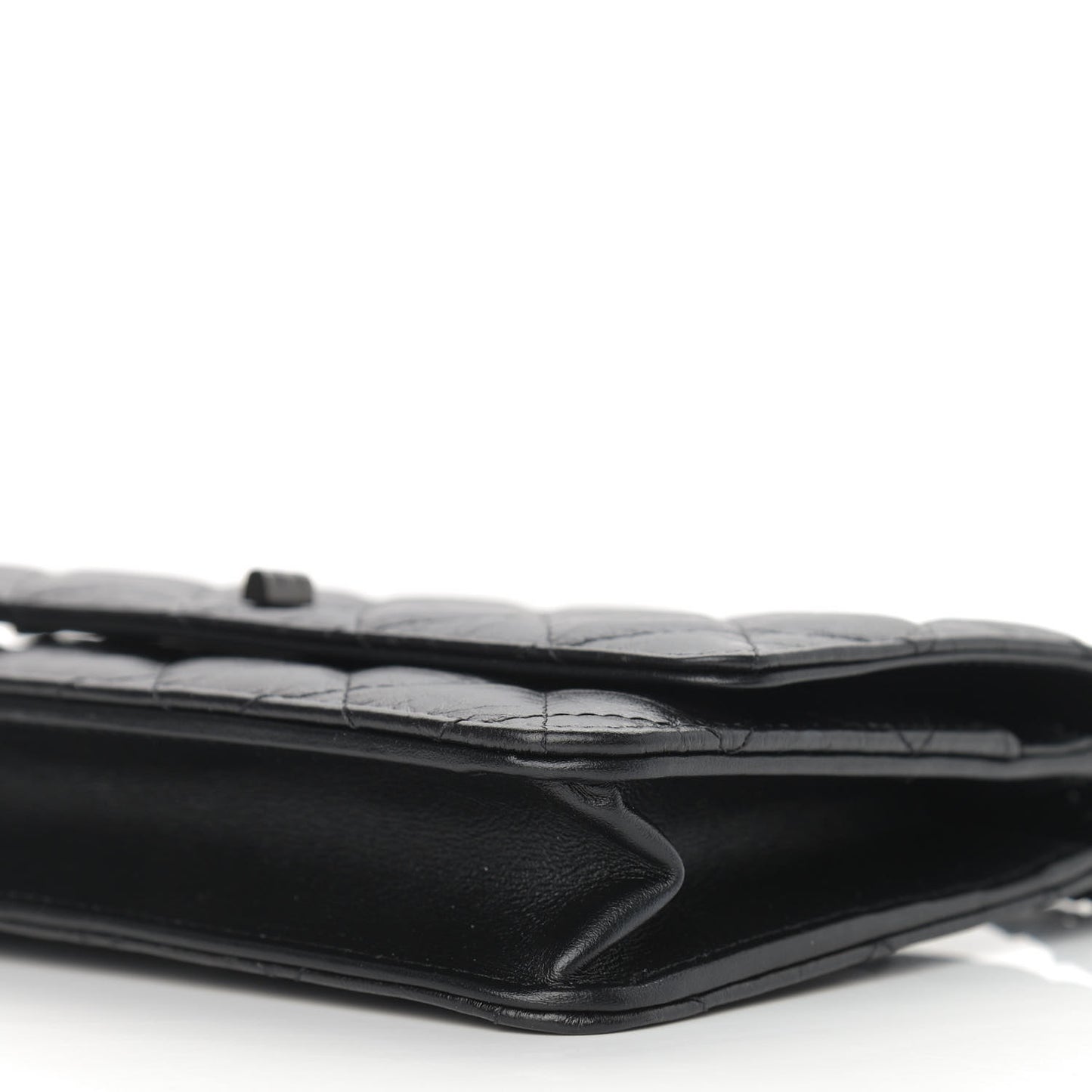 Aged Calfskin Quilted Reissue Wallet On Chain WOC So Black