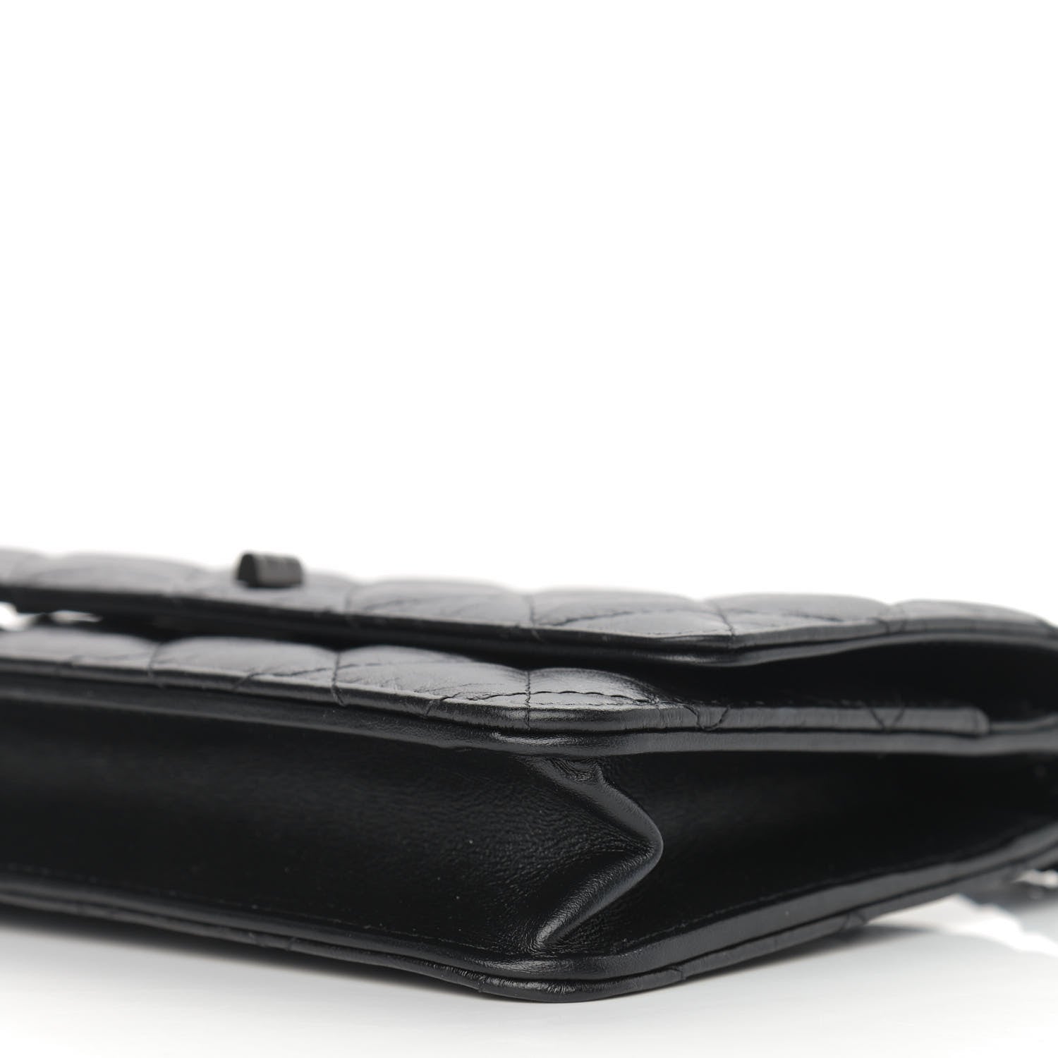 Chanel Aged Calfskin Quilted Reissue Wallet On Chain WOC So Black 10 of 10