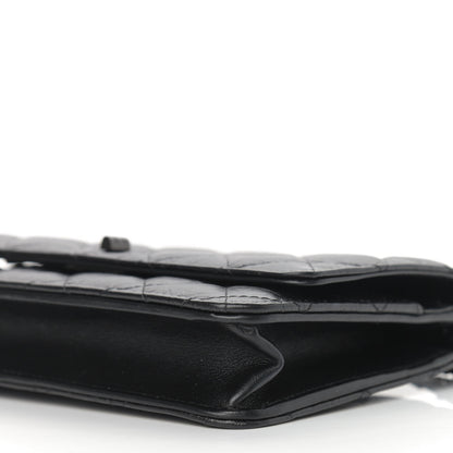 Chanel Aged Calfskin Quilted Reissue Wallet On Chain WOC So Black 10 of 10