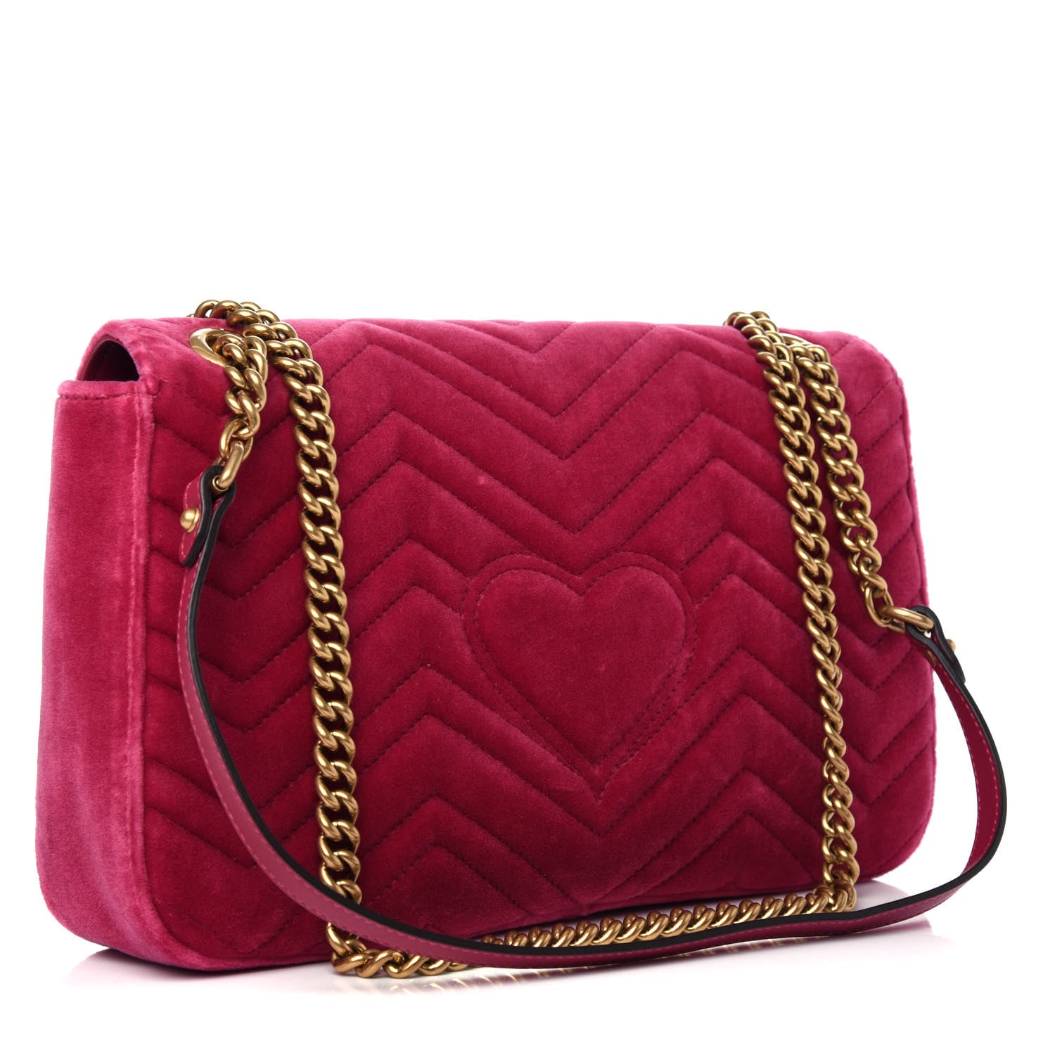 Gucci Velvet Matelasse Blind for Love Embroidered Medium GG Marmont Shoulder Bag Light Raspberry Rose Multicolor 3 of 10