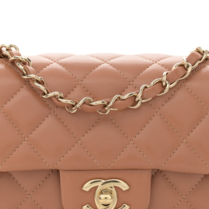 Chanel Lambskin Quilted Mini Rectangular Flap Brown 8 of 10