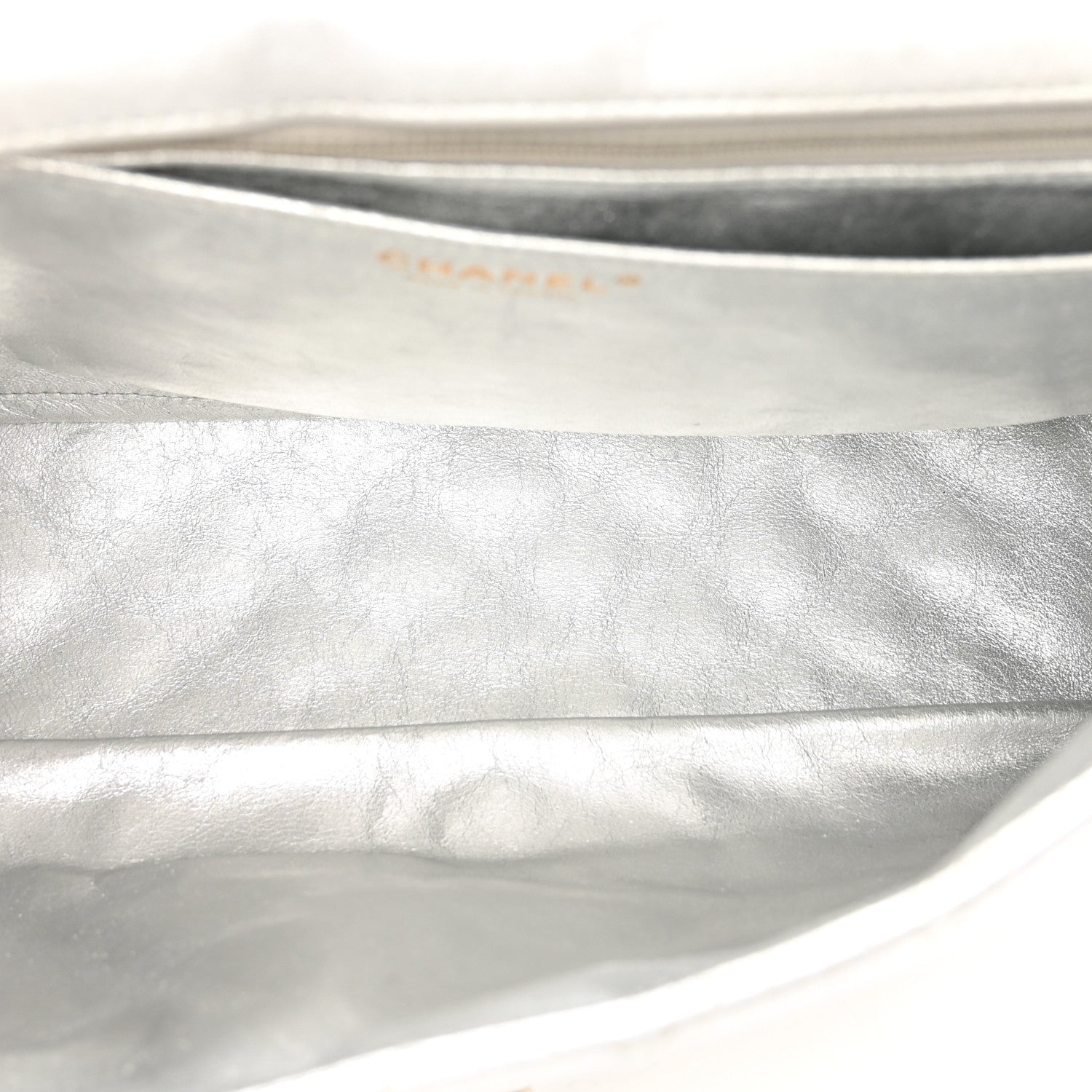 Chanel Metallic Lambskin Quilted Maxi Single Flap Silver 6 of 12