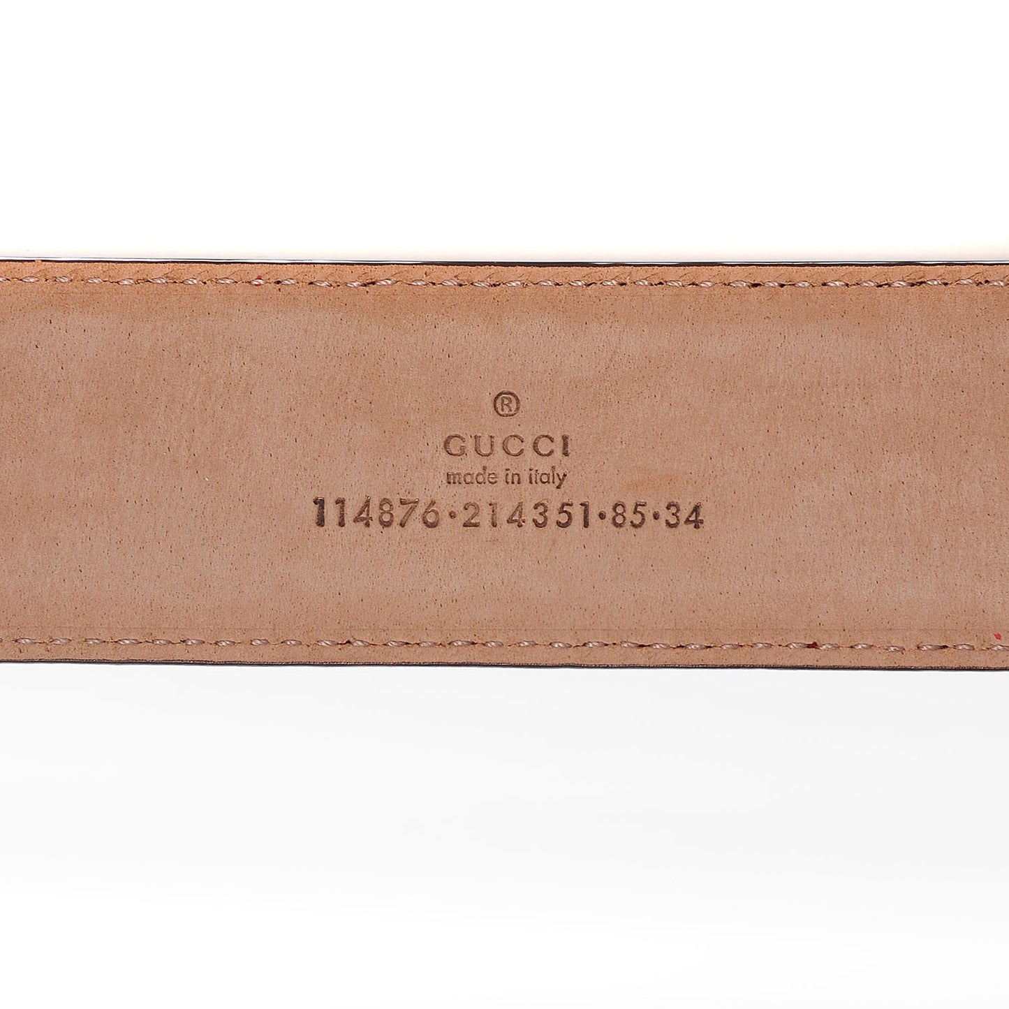 Guccissima Interlocking G Belt 85 34 Red