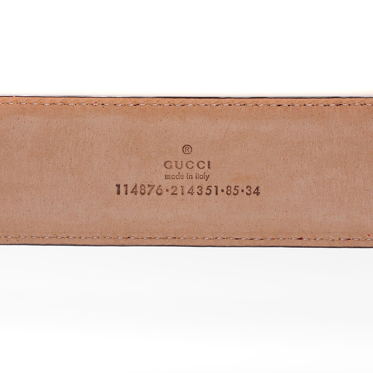 Gucci Guccissima Interlocking G Belt 85 34 Red 4 of 6