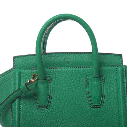 MCM Calfskin Small Kathy Tote Green 6 of 14
