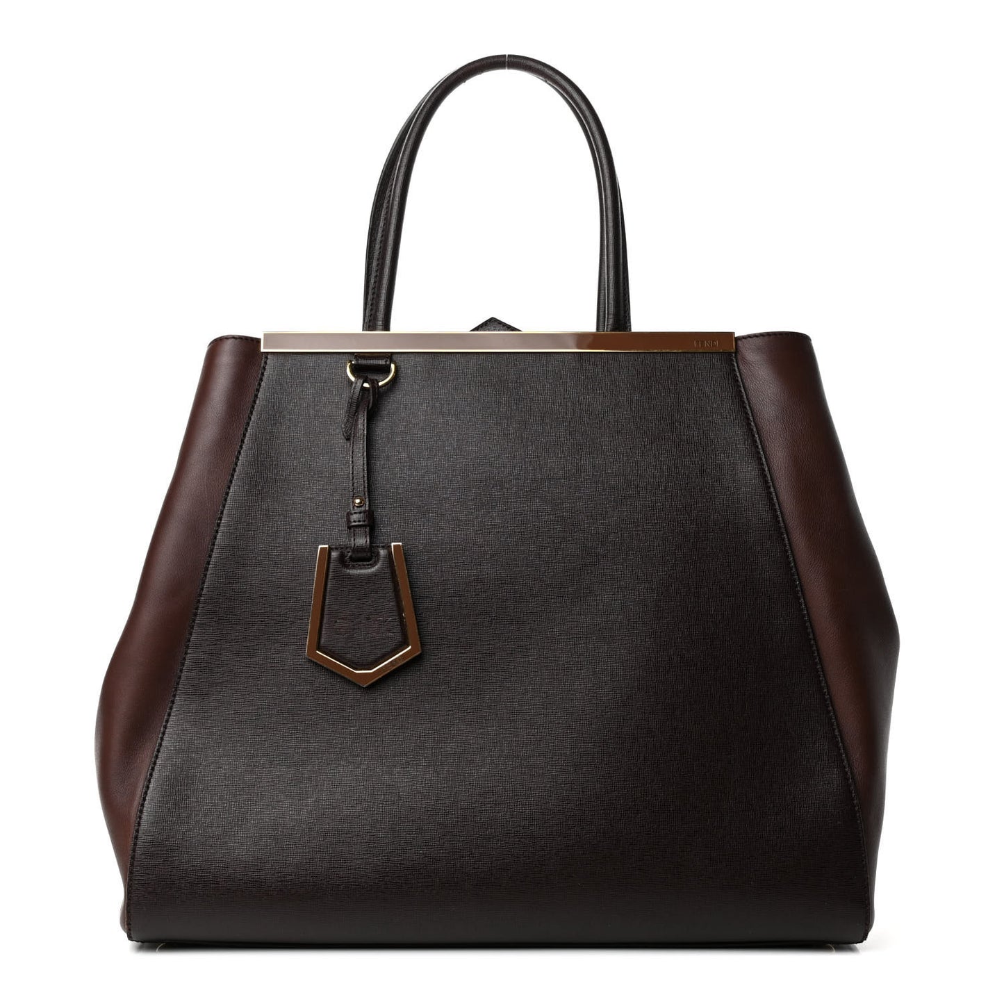 Vitello Elite Flamingo Large 2Jours Tote Moro Marrone Nocciola