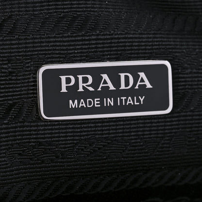 Prada Grace Lux Triangle Logo Embossed Triangle Wristlet Pouch White 5 of 9
