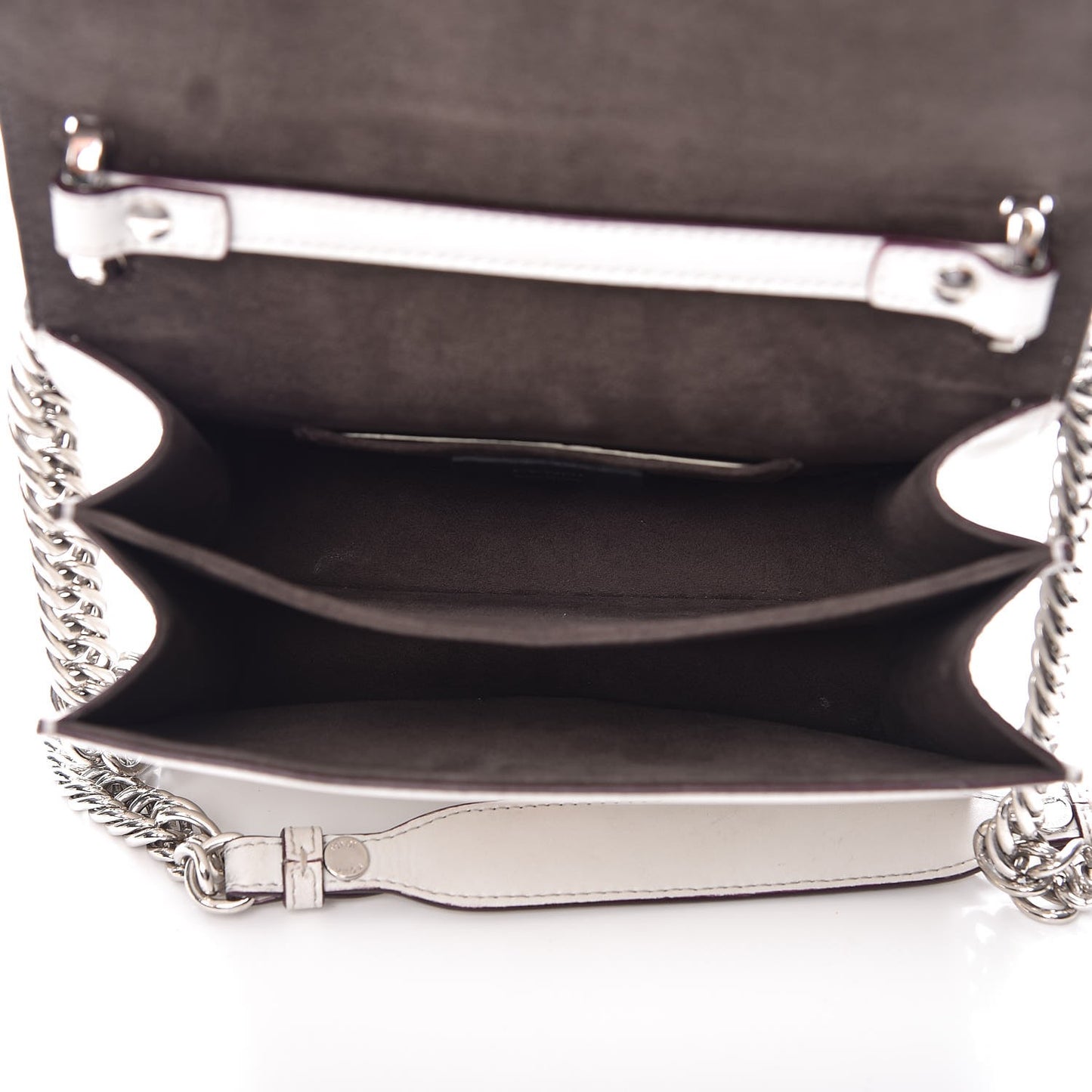Vitello Liberty Scalloped Multi Studded Small Kan I Shoulder Bag White Ice Multicolor