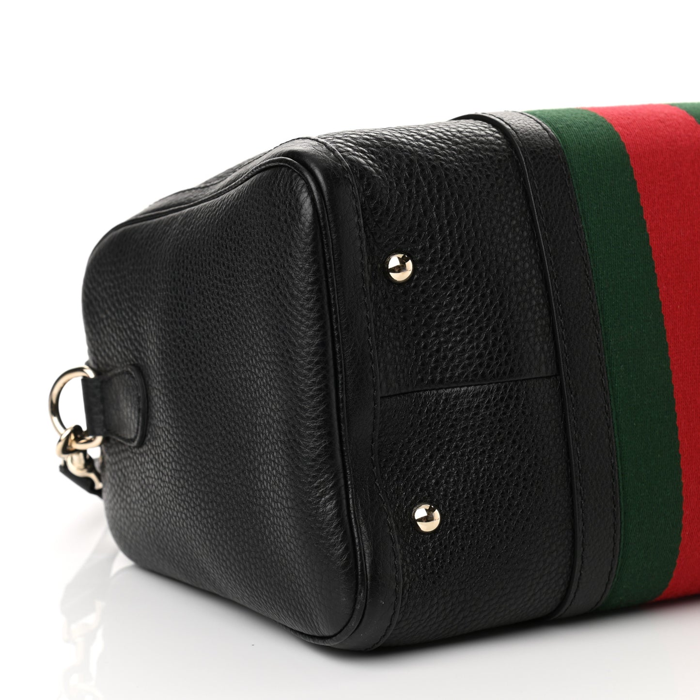 Calfskin Vintage Web Medium Boston Black