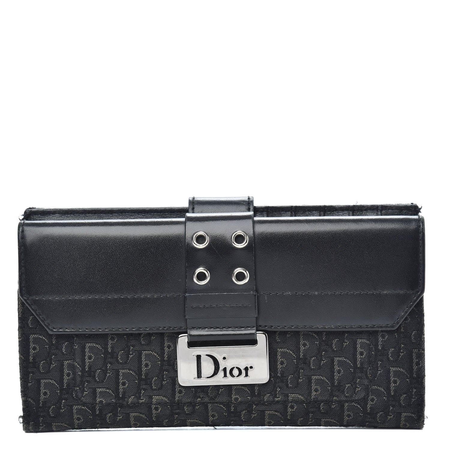 Christian Dior Monogram Street Chic Flap Wallet Black 1 of 13
