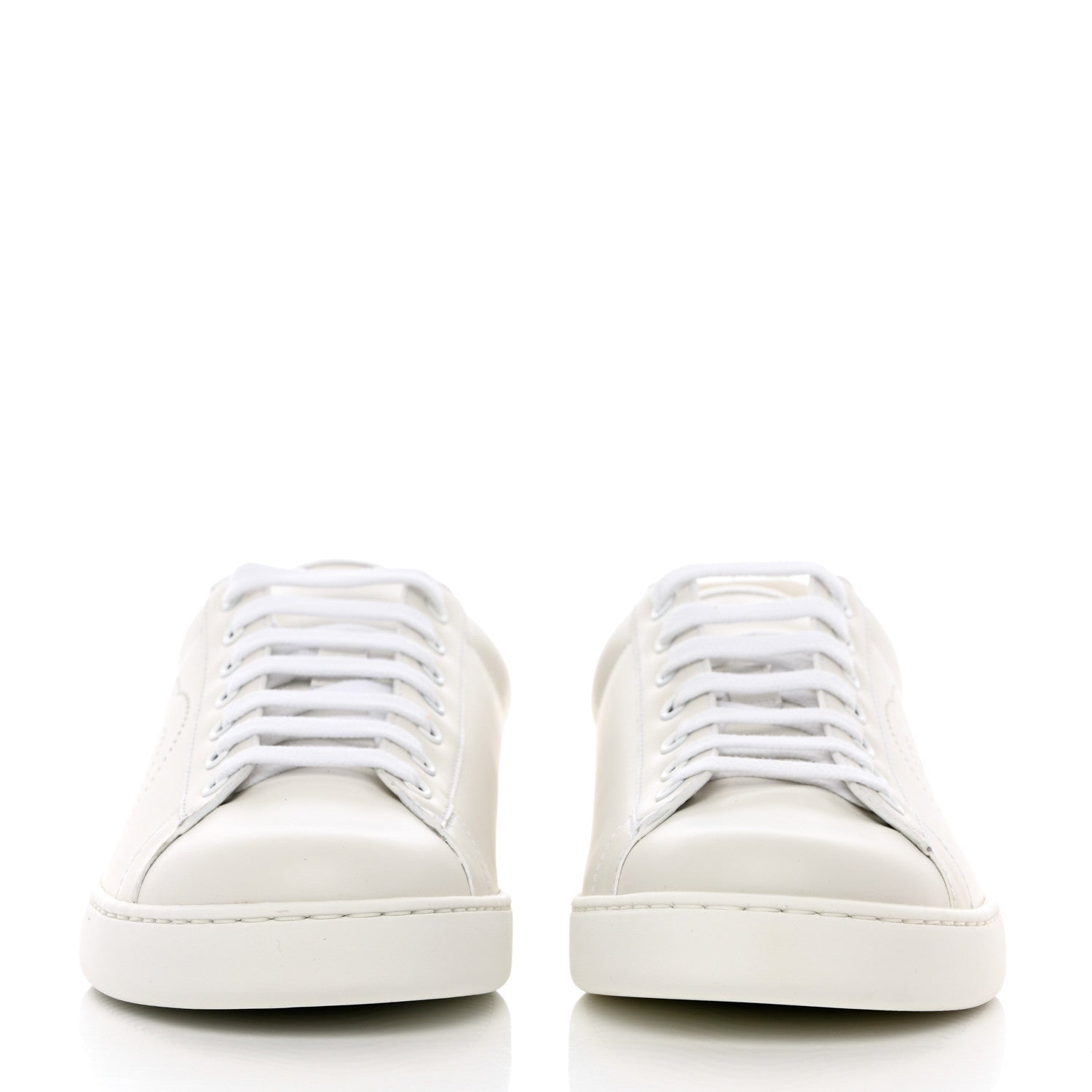 Gucci Calfskin Interlocking G Perforated Mens Ace Sneakers 9 White Grey Sky 2 of 9