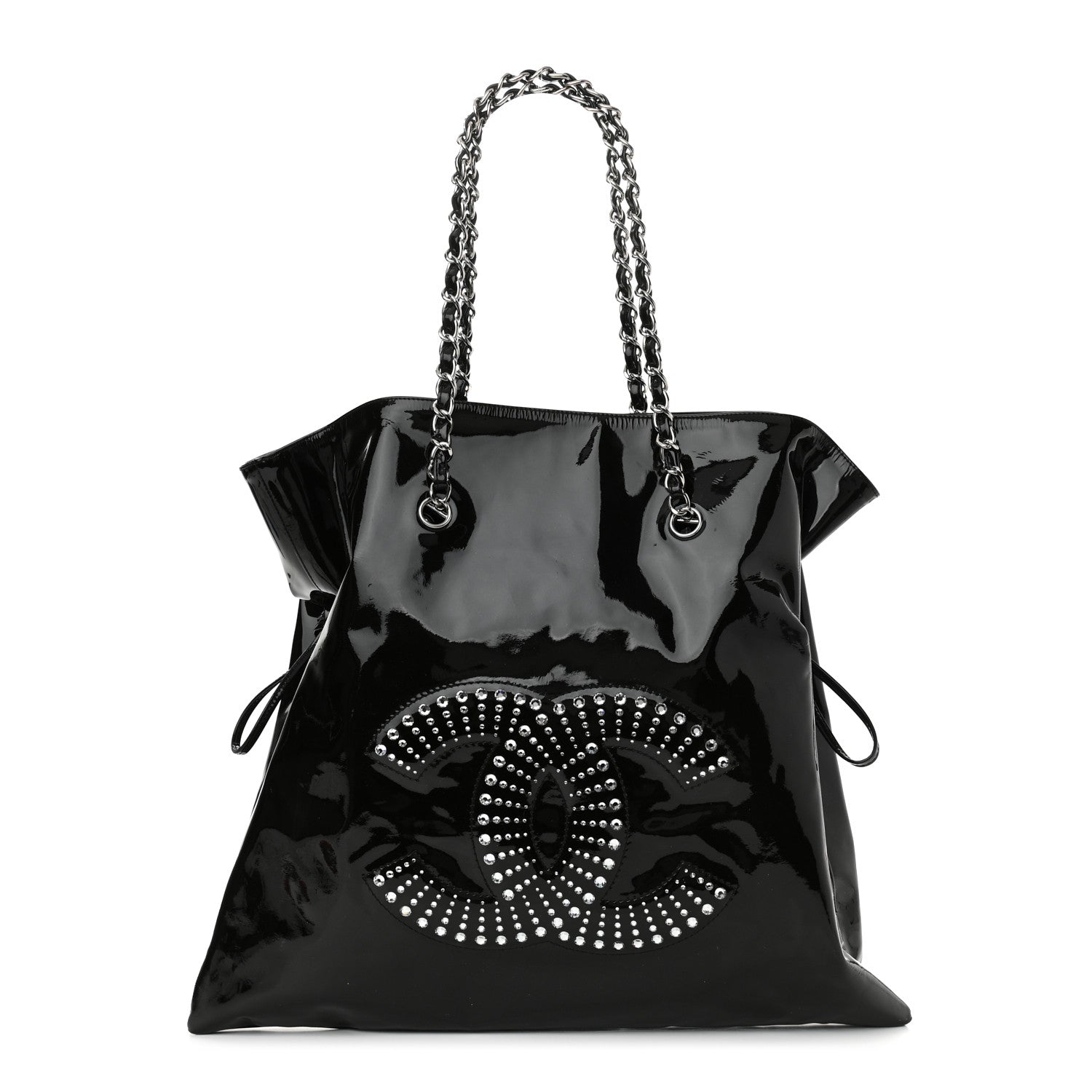 Chanel Patent Crystal Strass Bonbons Tote Black 1 of 10