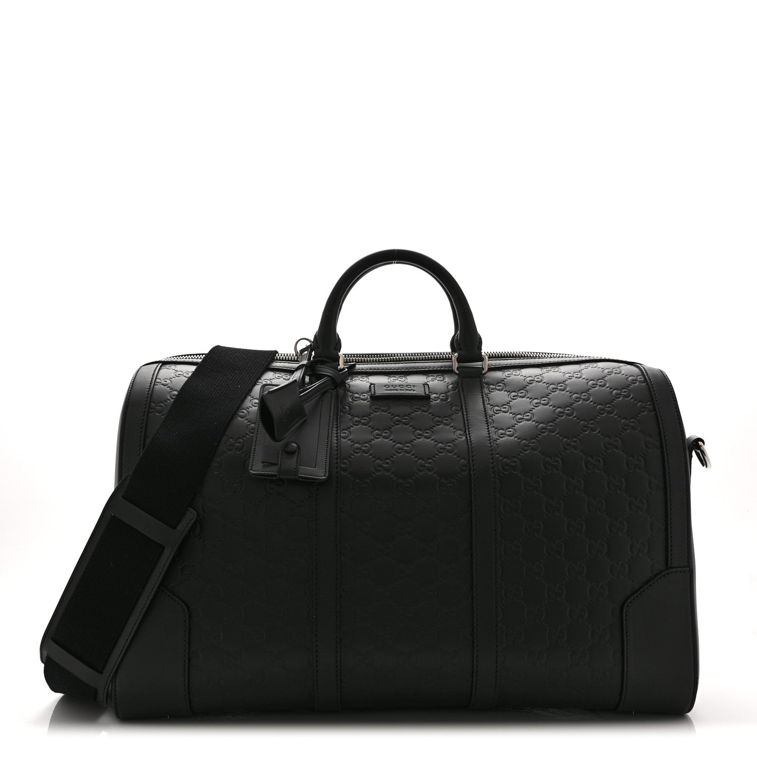 Gucci Guccissima Signature Medium Duffle Black 1 of 10
