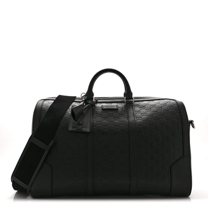Gucci Guccissima Signature Medium Duffle Black 1 of 10