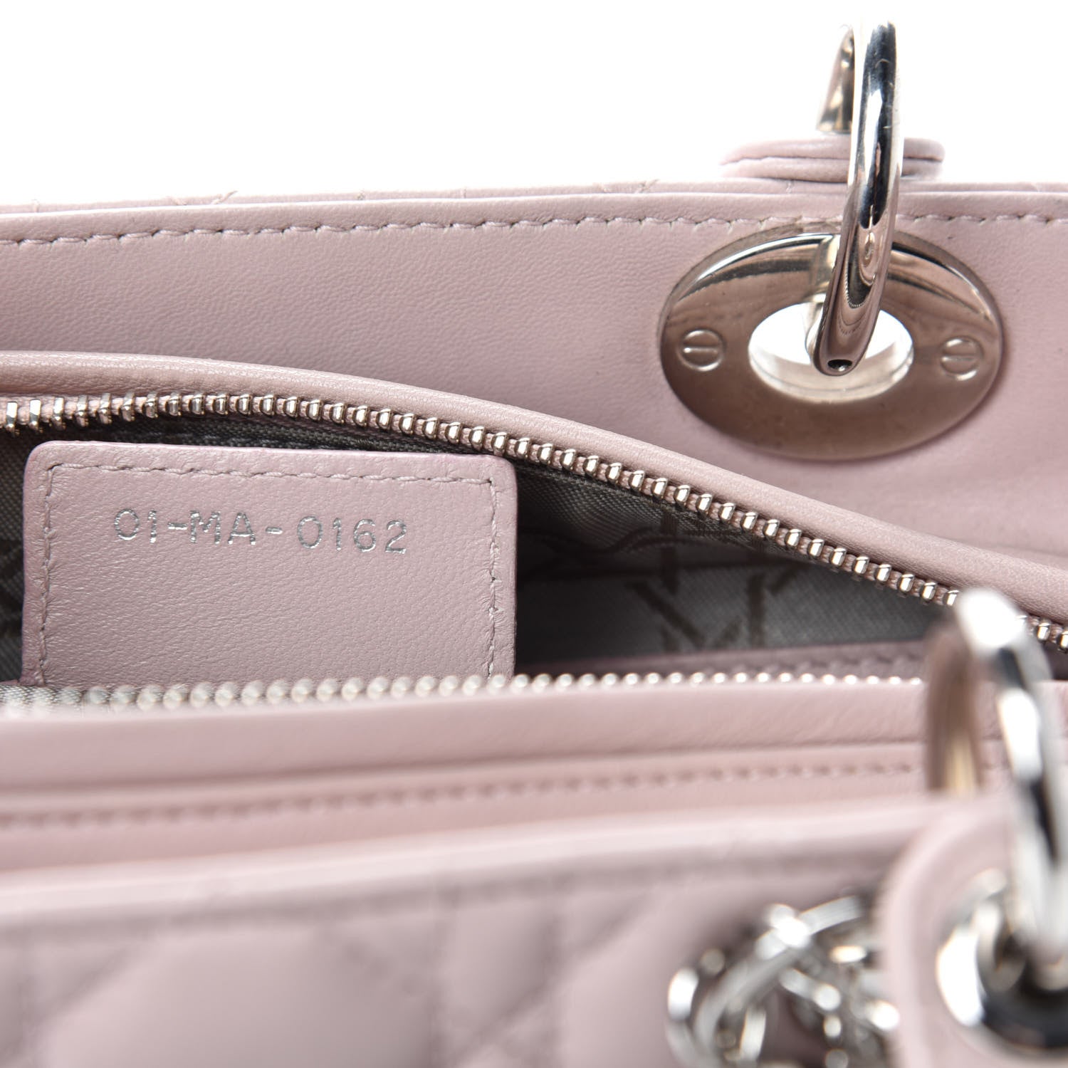 Christian Dior Lambskin Cannage Medium Lady Dior Light Pink 14 of 15