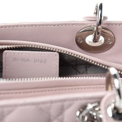 Christian Dior Lambskin Cannage Medium Lady Dior Light Pink 14 of 15