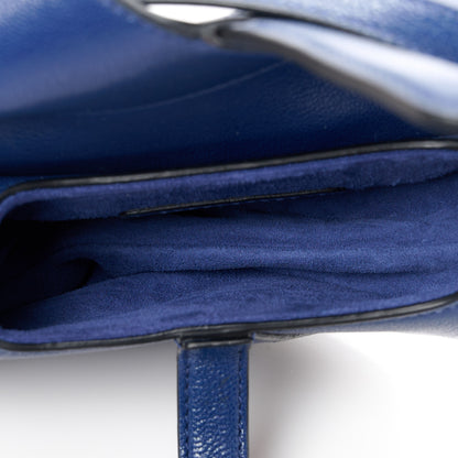 Christian Dior Goatskin Micro Saddle Bag With Strap Blue Royale 5 of 10
