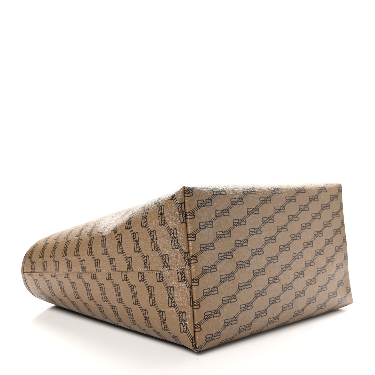 Coated Canvas BB Monogram Large Signature East West Shopper Bag Beige Brown