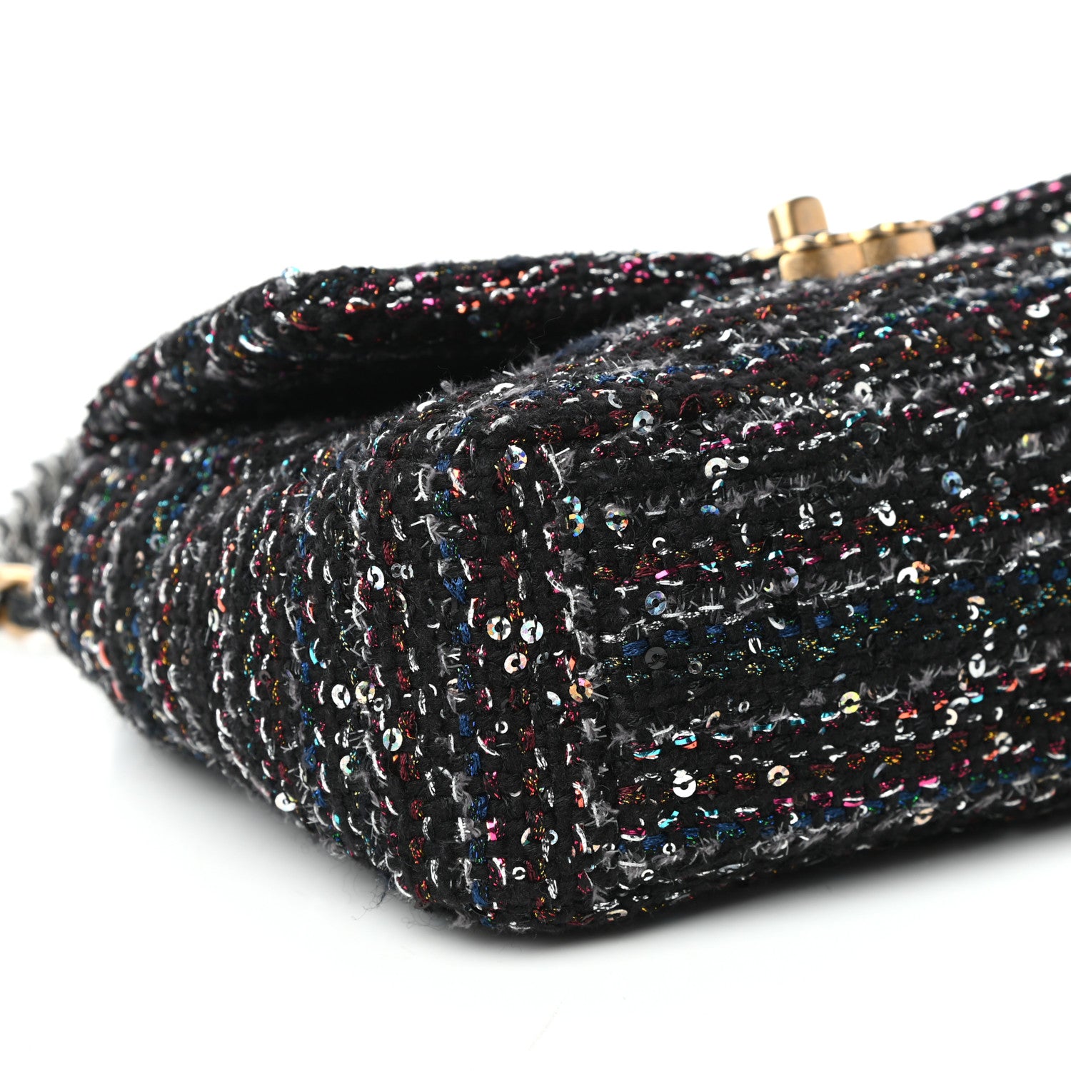 Chanel Tweed Sequin Quilted Medium Chanel 19 Flap Black Multicolor 8 of 10