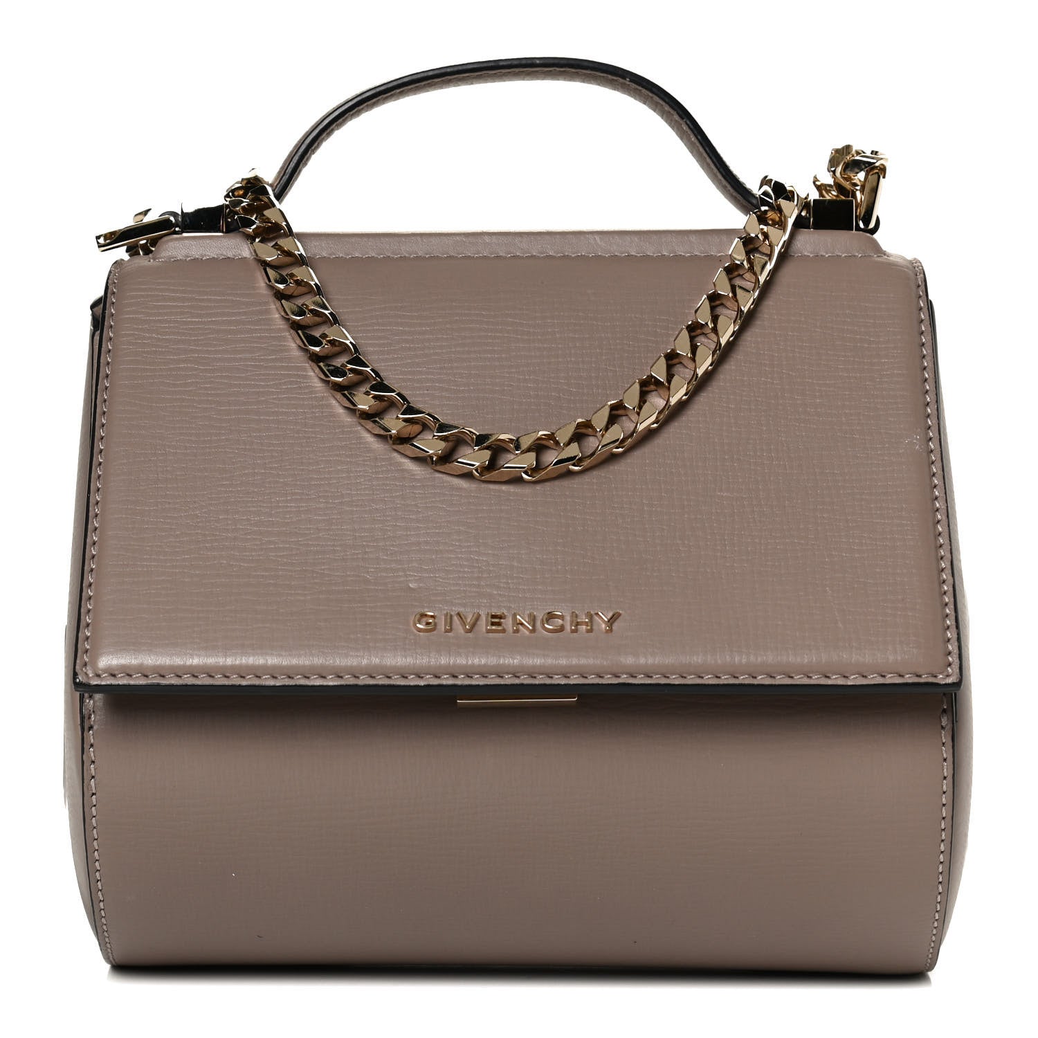 Givenchy Textured Calfskin Mini Pandora Box Chain Crossbody Bag Mastic 1 of 10