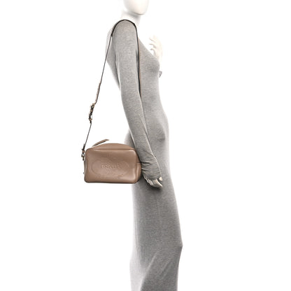 Prada Glace Calfskin Embossed Logo Crossbody Cammeo 2 of 10