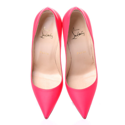Christian Louboutin Matte Jazz Calf Fluo So Kate 120 Pumps 37.5 Fuchsia White 6 of 11