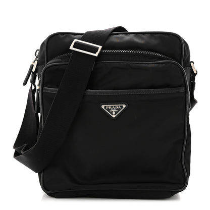 Prada Tessuto Nylon Messenger Bag Black 1 of 9