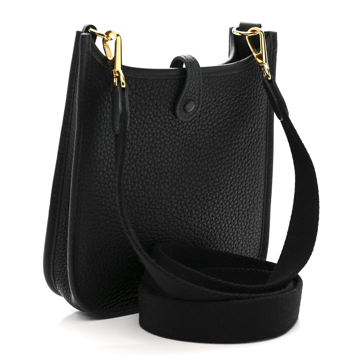 Hermes Taurillon Clemence Evelyne TPM Black 3 of 11