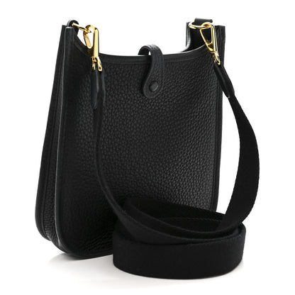 Hermes Taurillon Clemence Evelyne TPM Black 3 of 11