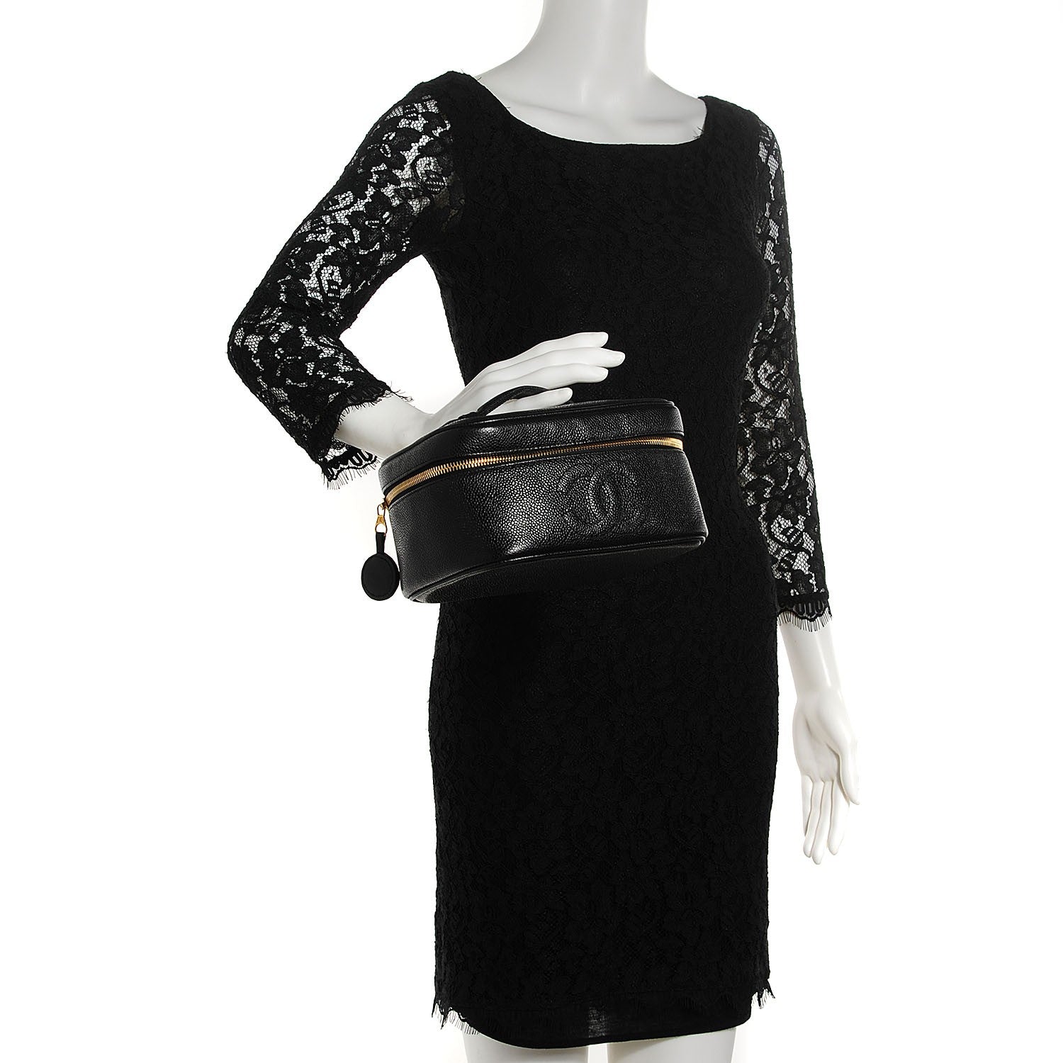 Chanel Caviar Cosmetic Case Black 2 of 9