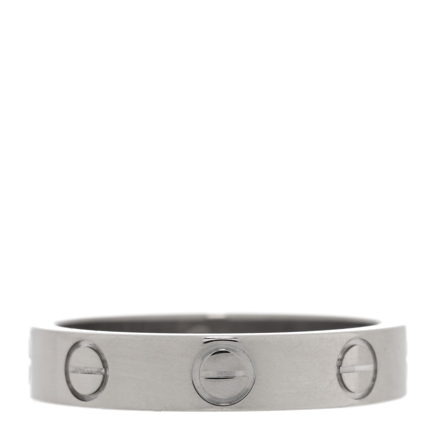 Cartier 18K White Gold 3.5mm LOVE Wedding Band Ring 49 5 1 of 4