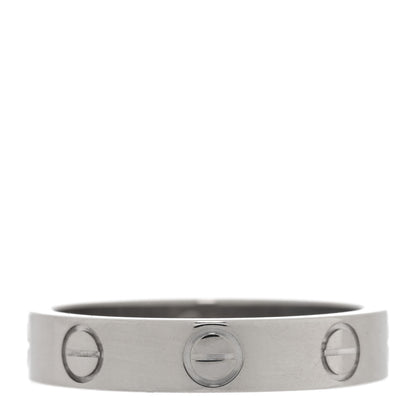 Cartier 18K White Gold 3.5mm LOVE Wedding Band Ring 49 5 1 of 4