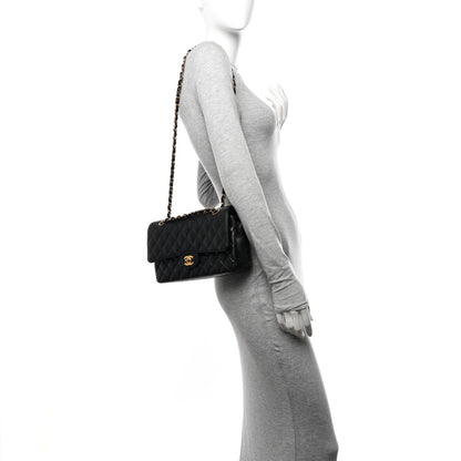 Chanel Caviar Quilted Medium Double Flap Black 2 of 15