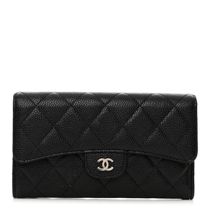 Chanel Caviar Quilted Large Flap Wallet Black 1 of 10