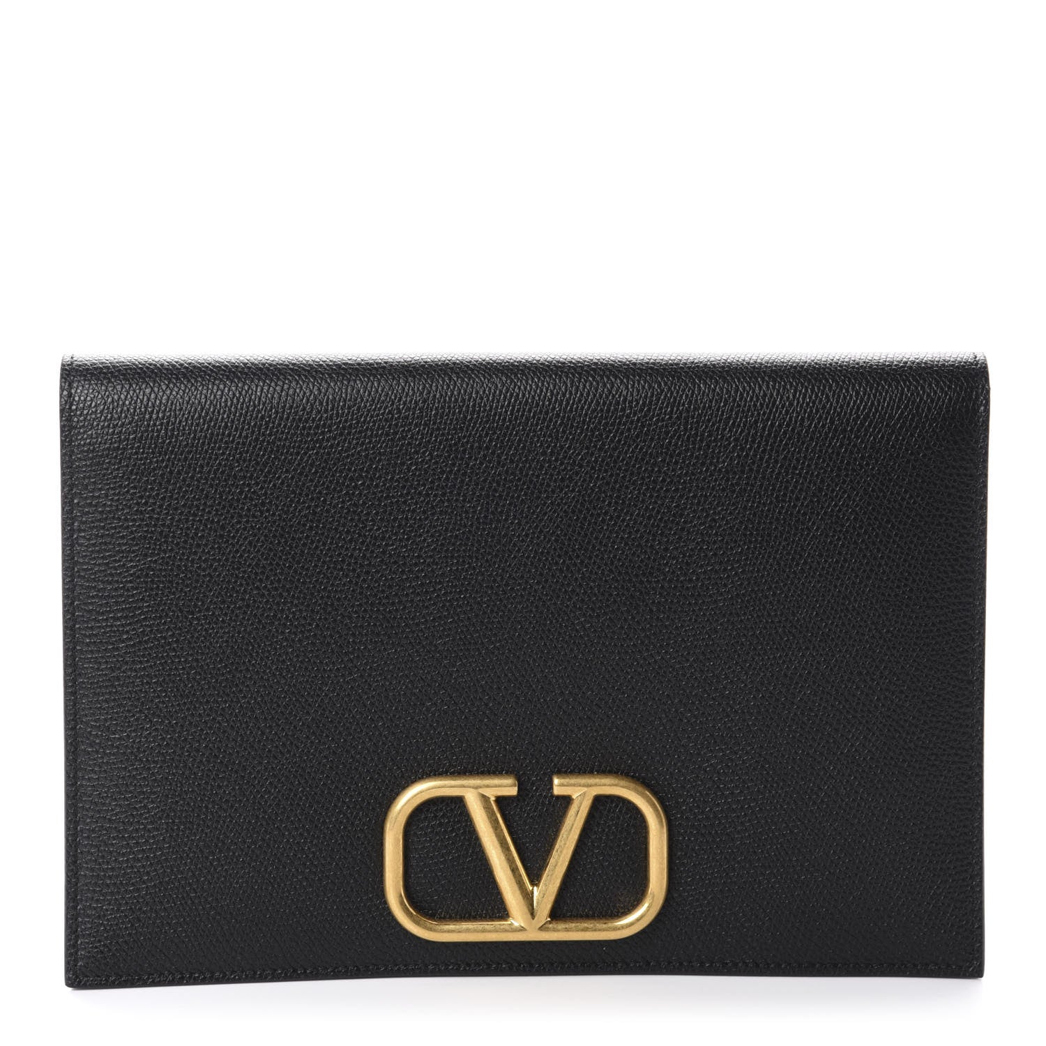 Valentino Garavani Grainy Calfskin Vlogo Signature Pouch Black 2 of 8