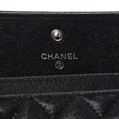 Chanel Caviar Quilted Boy Flap Card Holder Black 6 of 12